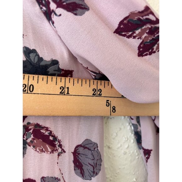 Free People Pebble Crepe Smocked Tunic Top Blouse Floral Lavender Sz M - Picture 8 of 12